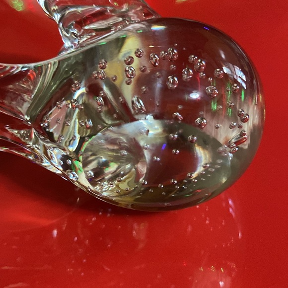 Clear Bubble Art Glass Paperweight Light Catcher - Picture 4 of 7
